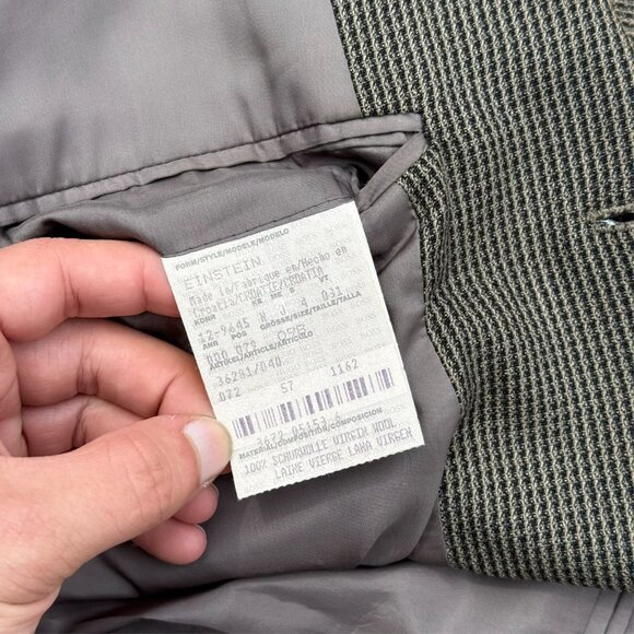 Hugo Boss Hopsack Blazer Wool Tweed Sport Coat Brown Einstein 44R - Picture 9 of 10